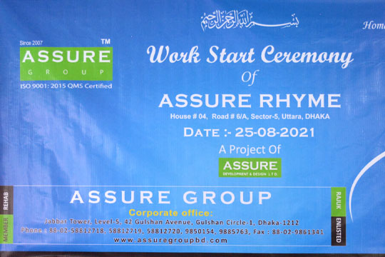 Work Start Ceremony of Assure Rhyme