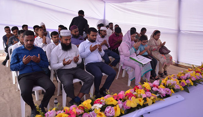 Praying on Ground Breaking Ceremony of Assure Springdale