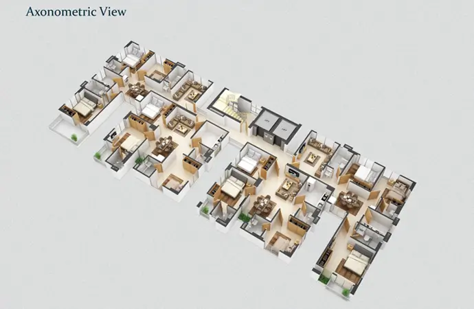 Assure Sky Flower Axonometric View