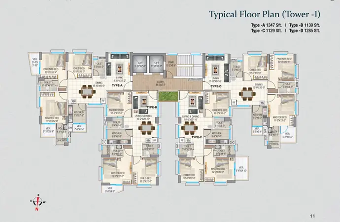Assure Sky Flower Typical Floor Plan