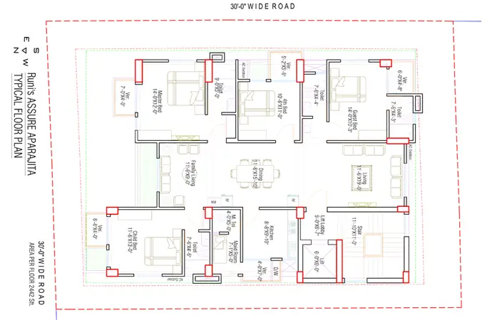Runi's Assure Aparajita Typical Floor Plan