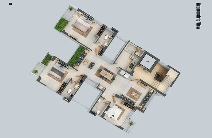 Assure Carnation Axonometric View