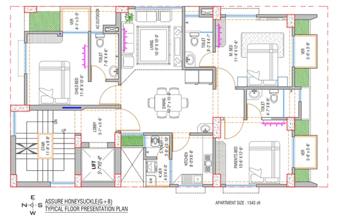Assure Honeysuckle Typical Floor Plan