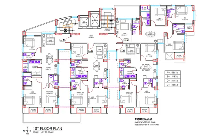 Assure Manar First Floor Plan