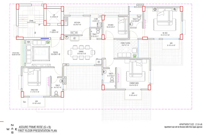 Assure Prime Rose First Floor Plan