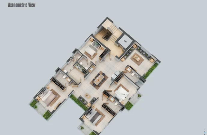 Roquia Assure Skyline Axonometric Floor Plan